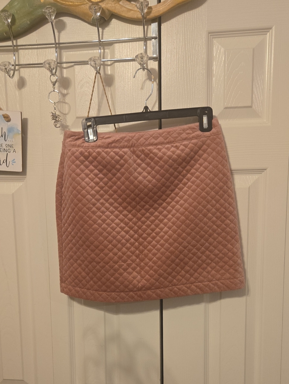 miami Quilted Dusty Rose Mini Skirt